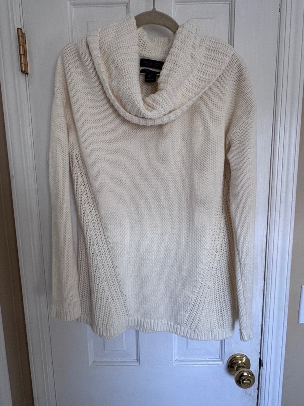 Rachel Zoe Cream Cowl Neck Knit Sweater